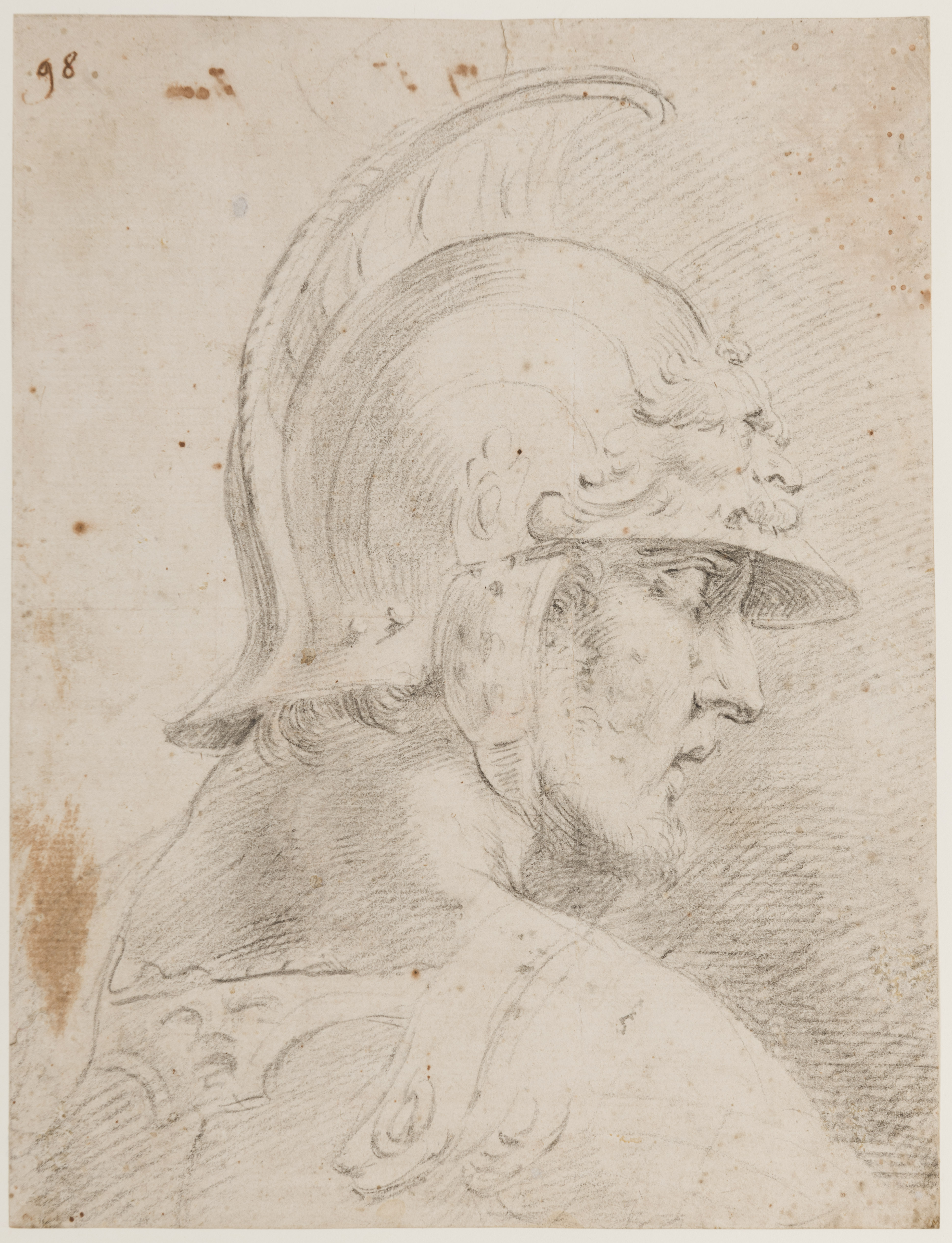 The Head of a Warrior in a Helmet